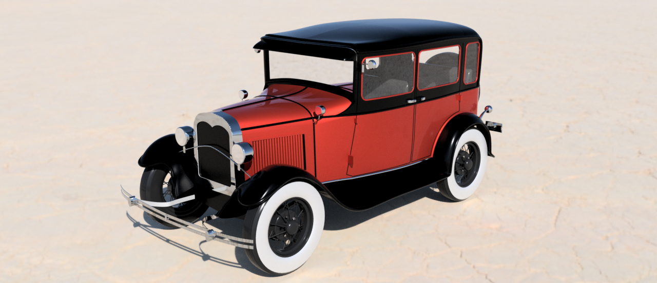 Ford Model A Vintage Car 3D Model by 3DLog 3DOcean